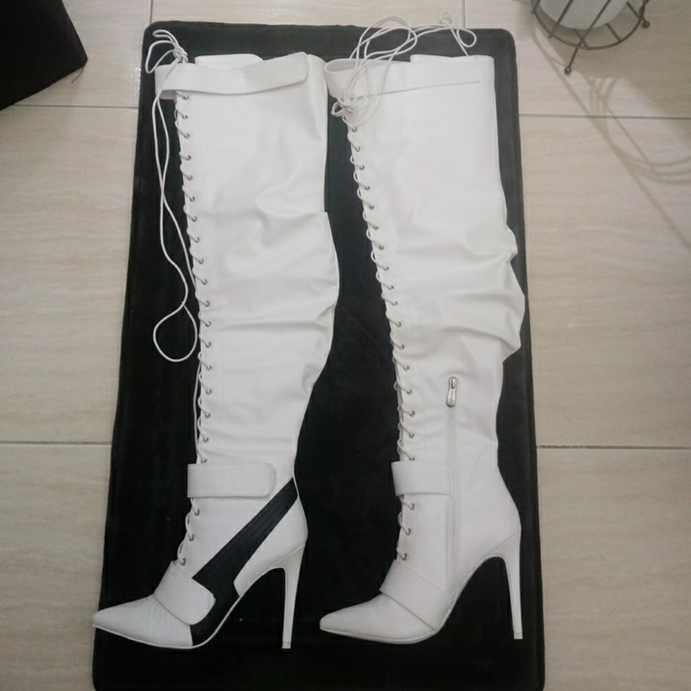 White long boots